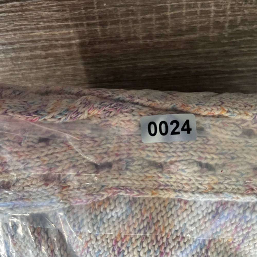 Talbots Cardigan Womens XS Light Heathered Pink Purple Open Front Knit Pocket - Picture 9 of 11